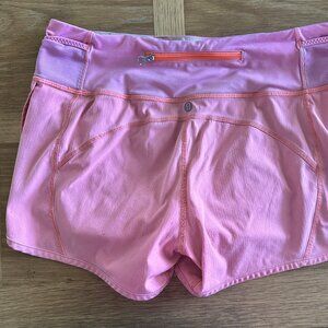 LULULEMON 8 athletic shorts 3" Inseam Mid Rise. 14" waist Pink